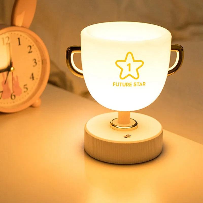 Lampe de Table décorative éclairée en forme de tasse et porte-stylo